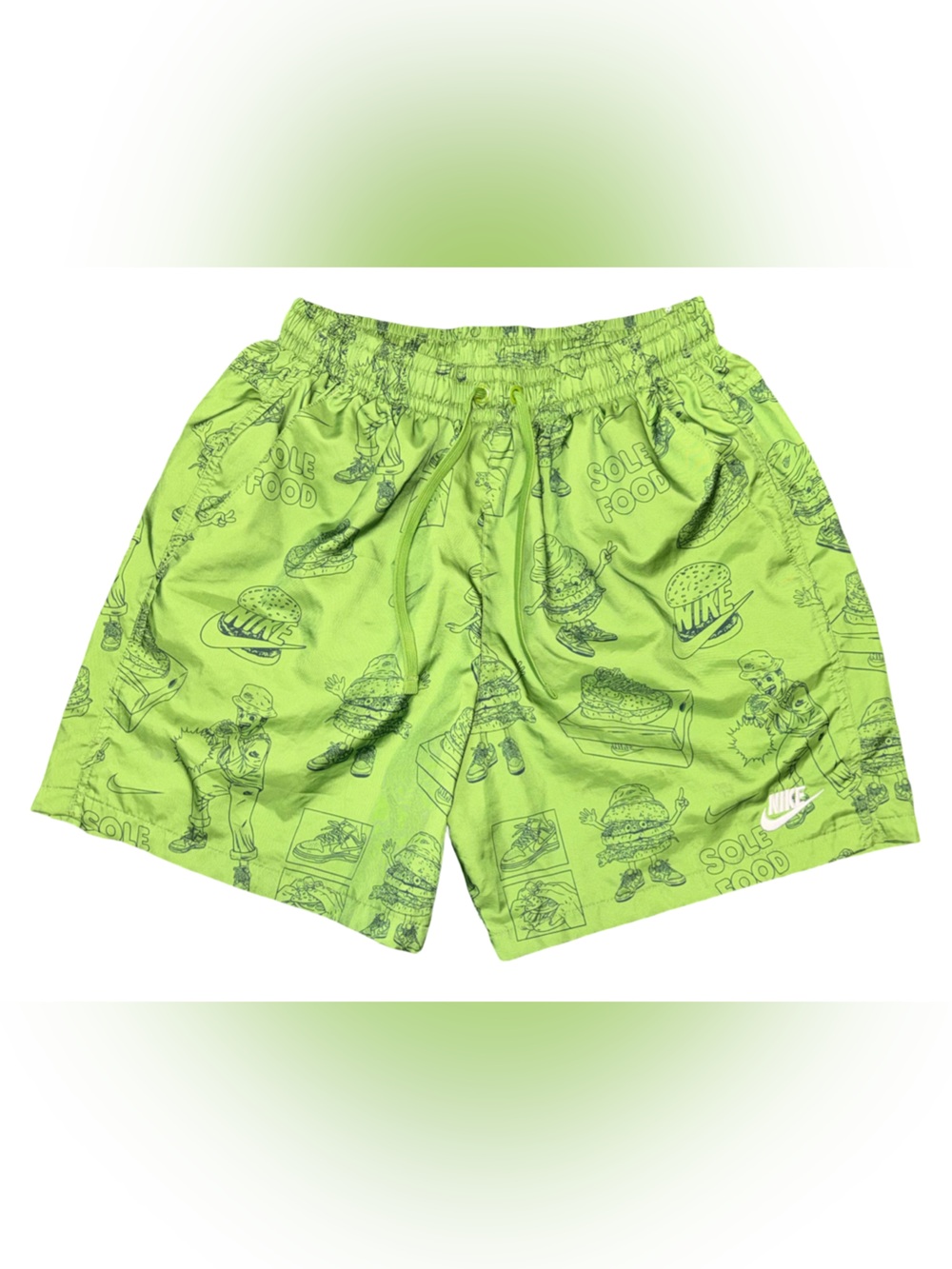 Nike Men's Neon Green Graphic Swim/Street Shorts